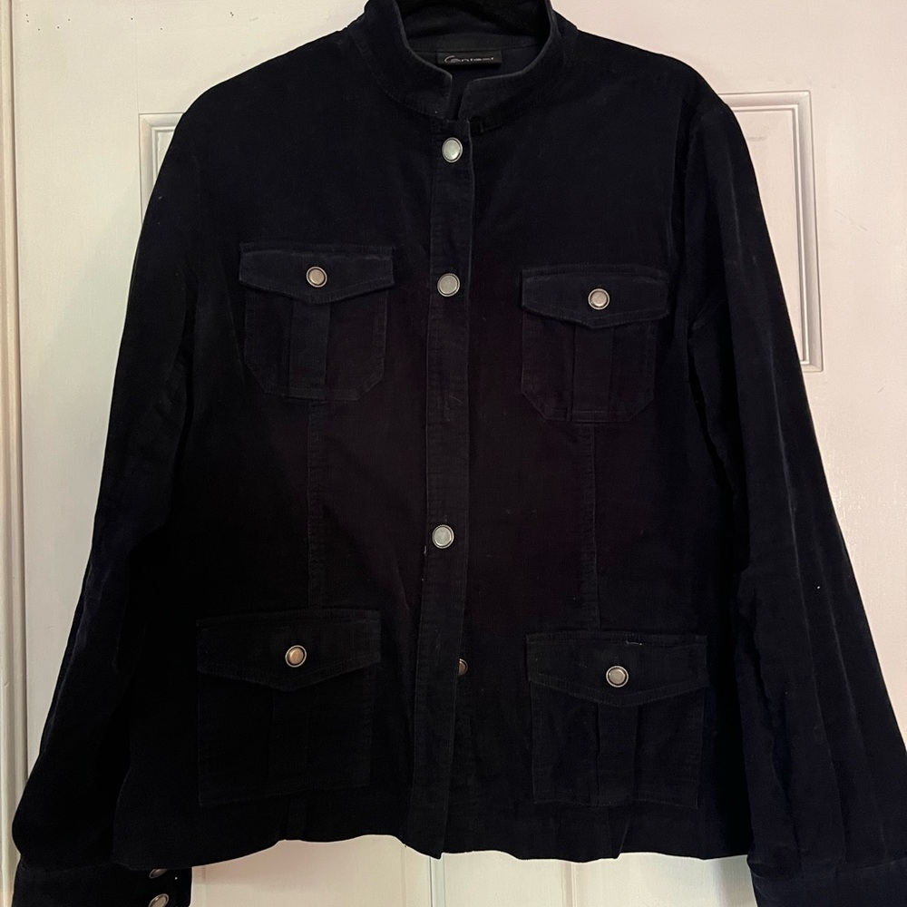 Thin corduroy Navy Utility Jacket for Women